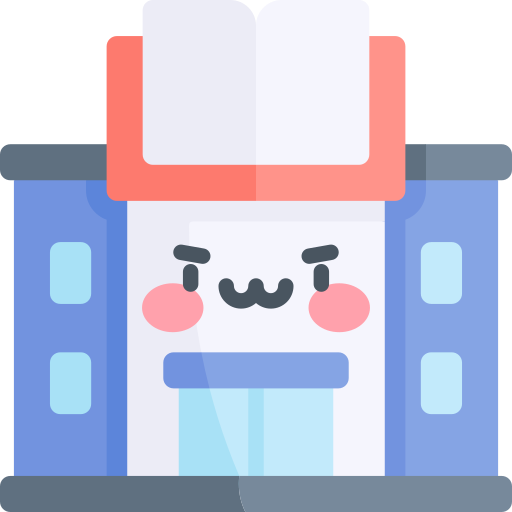 Library Kawaii Flat icon