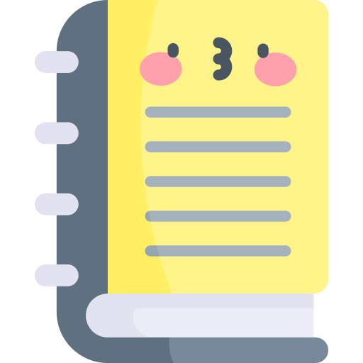 Notebook Kawaii Flat icon