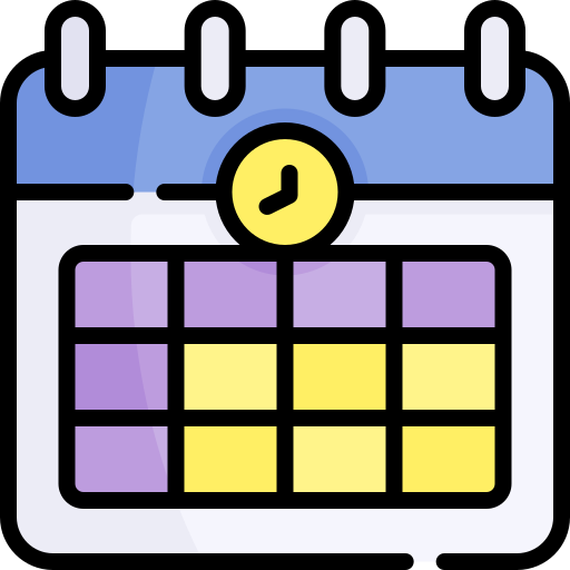 Timetable Kawaii Lineal color icon