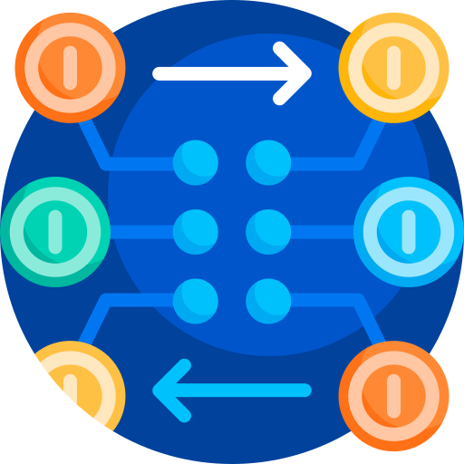 cryptovaluta's Detailed Flat Circular Flat icoon