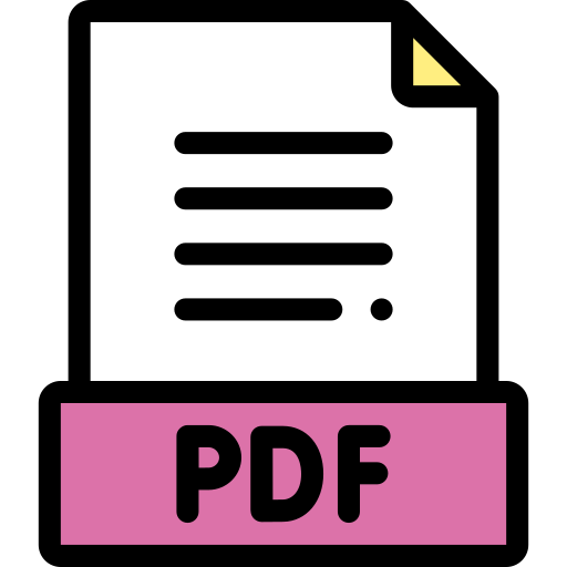 archivo pdf Detailed Rounded Lineal color icono