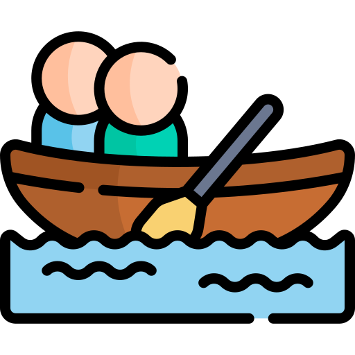 barca Kawaii Lineal color icona