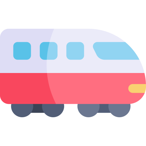 tren Kawaii Flat icono