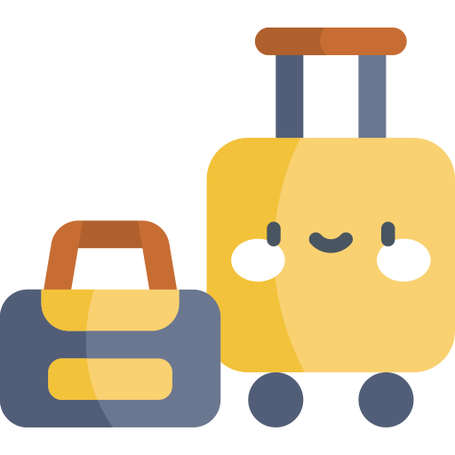 bagages Kawaii Flat Icône