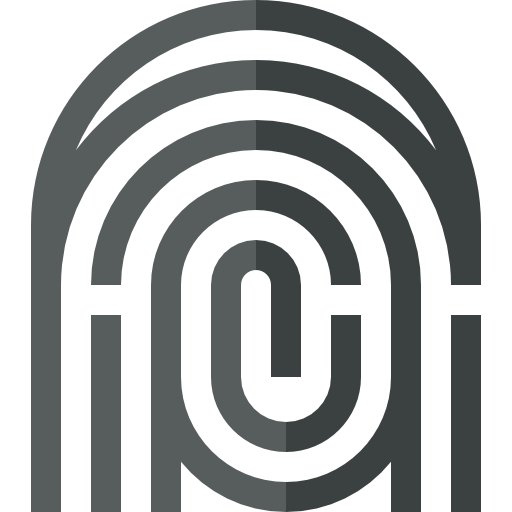 huella dactilar Basic Straight Flat icono