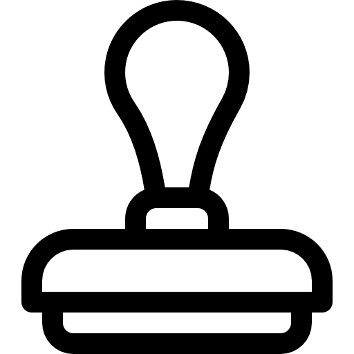 pieczęć Basic Rounded Lineal ikona