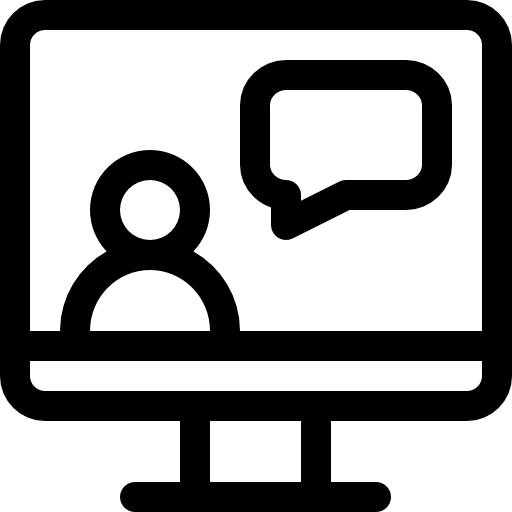 영상 통화 Basic Rounded Lineal icon