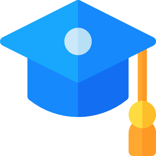 Mortarboard Basic Rounded Flat icon