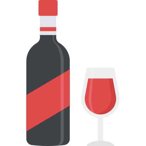 wijn Flat Color Flat icoon