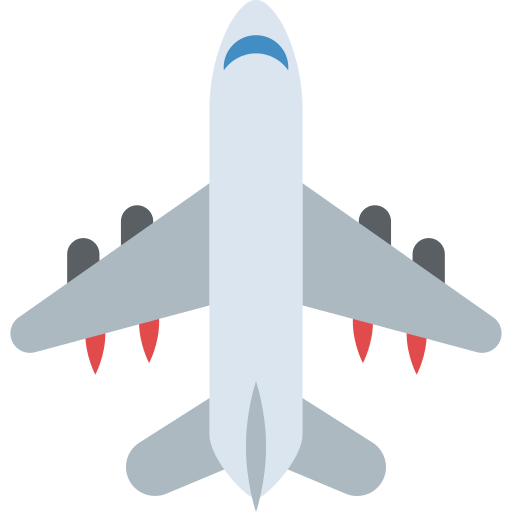 avión Flat Color Flat icono