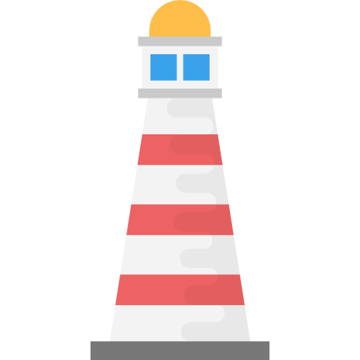 latarnia morska Flat Color Flat ikona