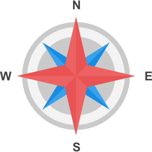 kompas Flat Color Flat ikona