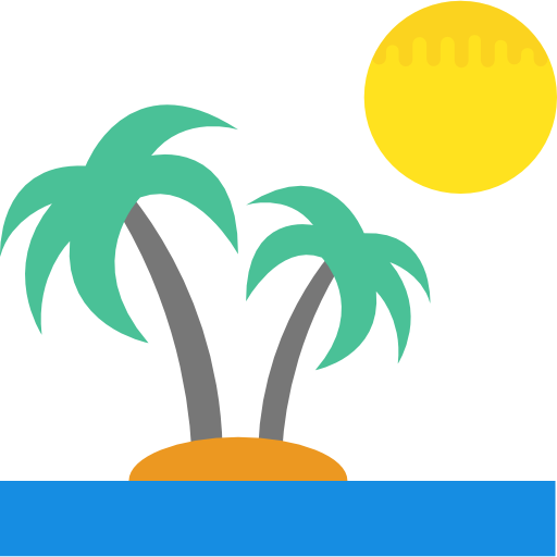 Island Flat Color Flat icon