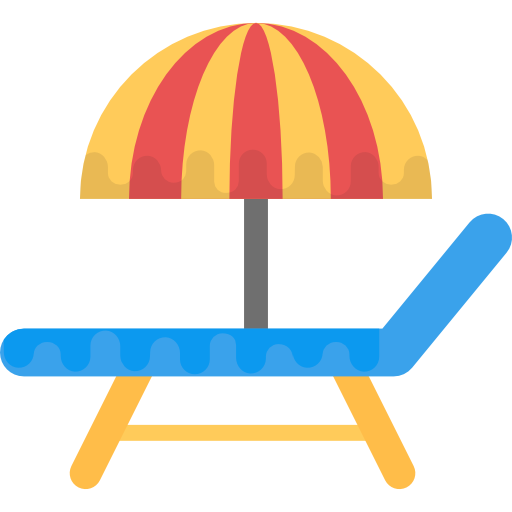 зонт от солнца Flat Color Flat иконка