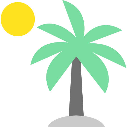 palmera Flat Color Flat icono