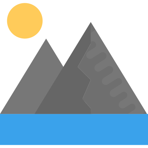 góra Flat Color Flat ikona