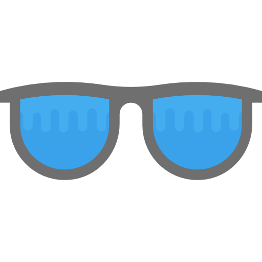 occhiali da sole Flat Color Flat icona