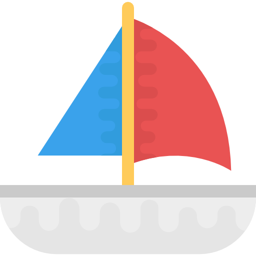 barca Flat Color Flat icona