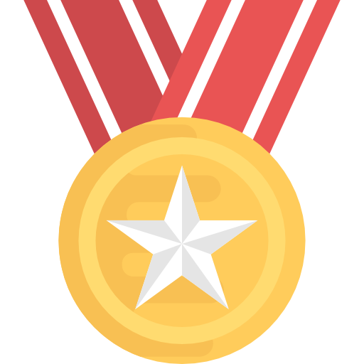 medalha Flat Color Flat Ícone