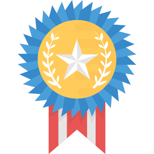 medalla Flat Color Flat icono