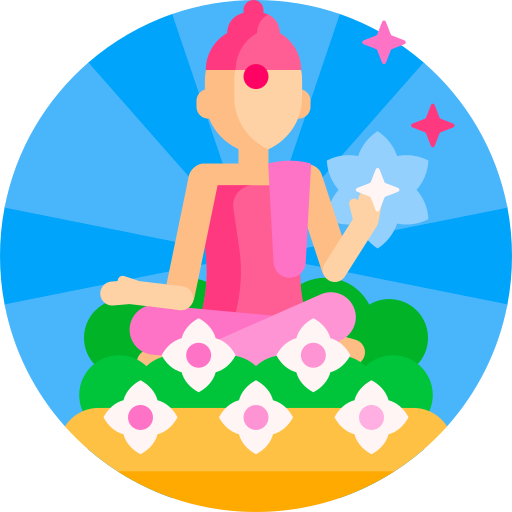 boeddha Detailed Flat Circular Flat icoon