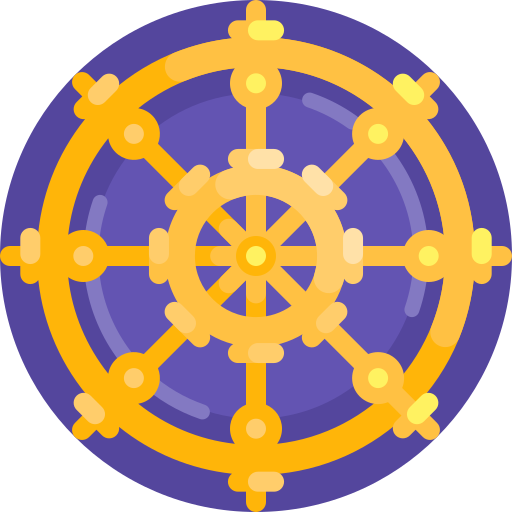 ruota del dharma Detailed Flat Circular Flat icona
