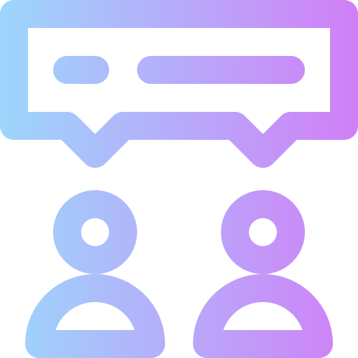 Discussion Super Basic Rounded Gradient icon