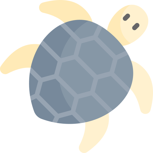 Hawksbill turtle Kawaii Flat icon