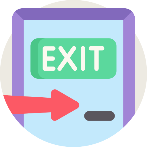 Exit Detailed Flat Circular Flat icon