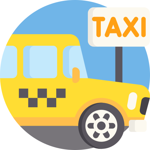taxi Detailed Flat Circular Flat Icône