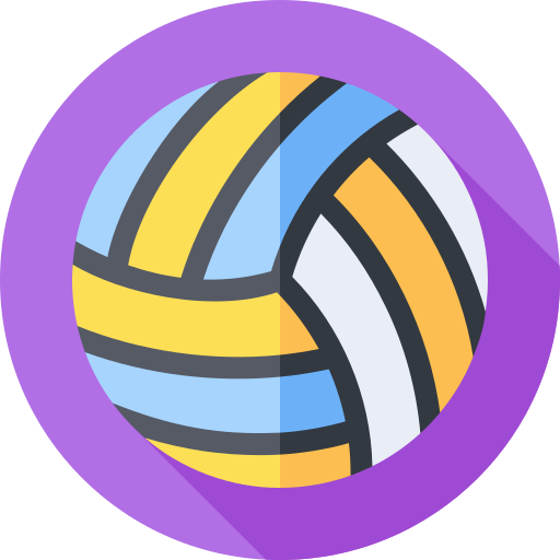Volleyball Flat Circular Flat icon