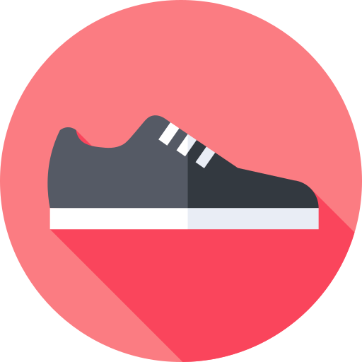 Sneakers Flat Circular Flat icon