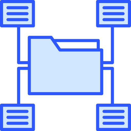 clasificación de datos Generic Blue icono
