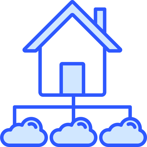 Data warehouse Generic Blue icon