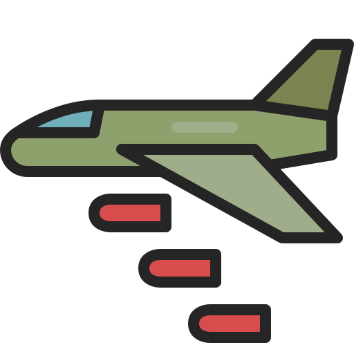 爆撃機 Generic Outline Color icon