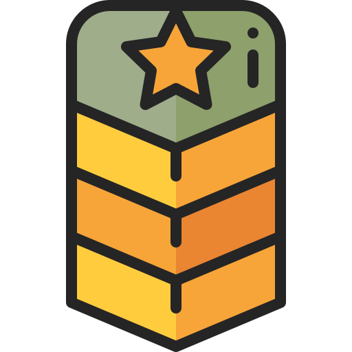stopień wojskowy Generic Outline Color ikona