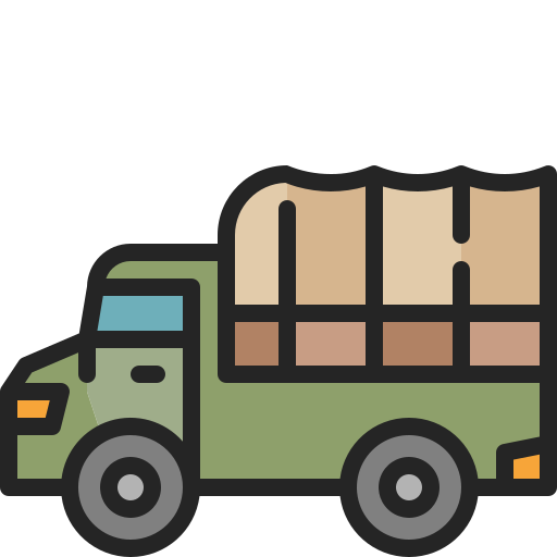 camion militare Generic Outline Color icona
