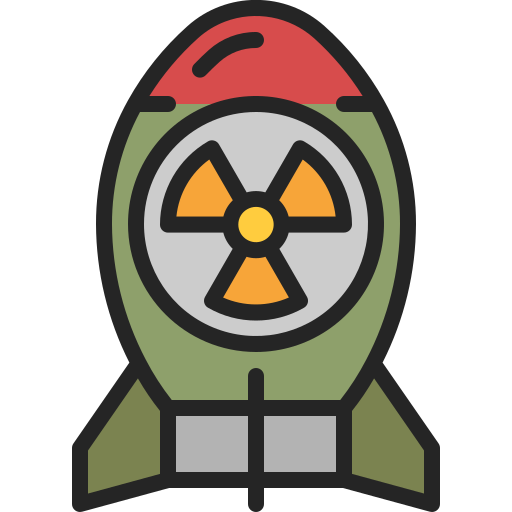 Ядерная бомба Generic Outline Color иконка