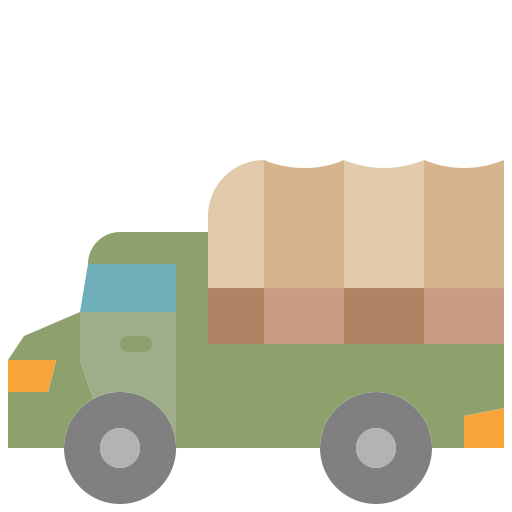 ciężarówka wojskowa Generic Flat ikona