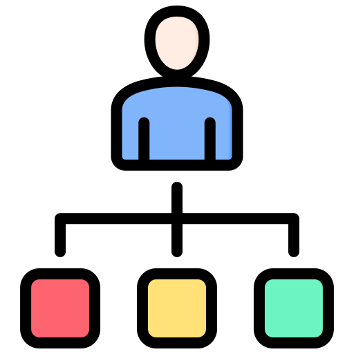 structure d'organisation Generic Outline Color Icône