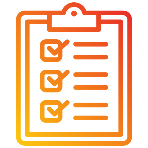 lista de controle Generic Gradient Ícone