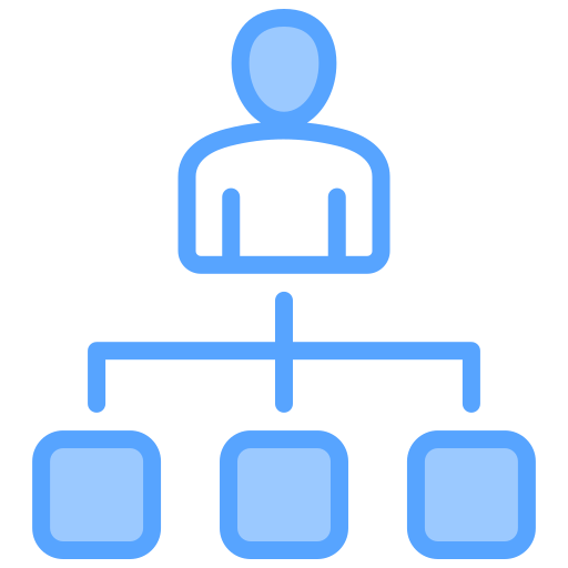 struttura organizzativa Generic Blue icona