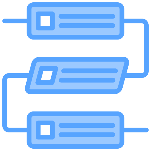 diagramma di flusso Generic Blue icona