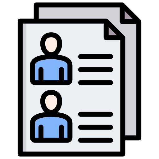 Contact list Generic Outline Color icon