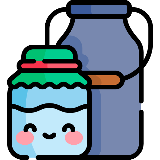 우유 Kawaii Lineal color icon