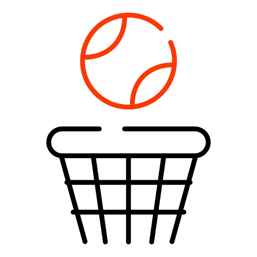 Basket ball Generic Outline Color icon