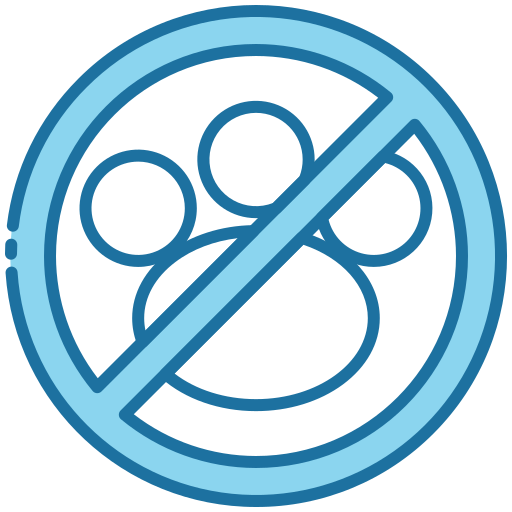 No pets allowed Generic Blue icon
