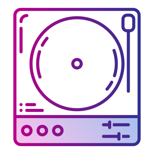 reproductor de vinilo Generic Lineal Color Gradient icono