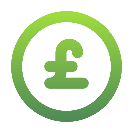 Pound sterling Generic Gradient icon