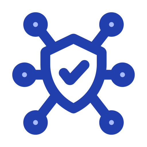 Secure data Generic Blue icon